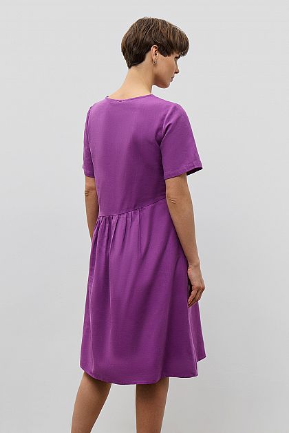Асимметричное платье из смесовой ткани
