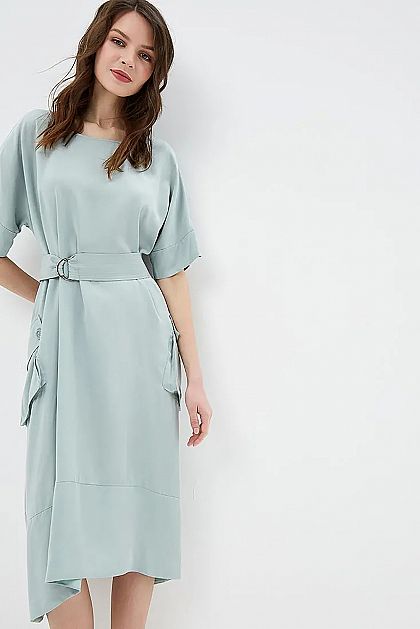Платье с модным поясом B459060