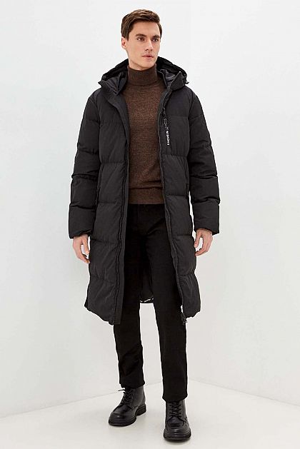 Пуховое пальто с капюшоном B501540