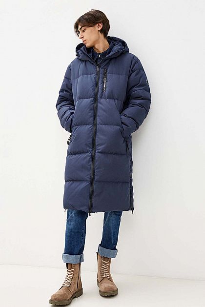 Пуховое пальто с капюшоном B501540