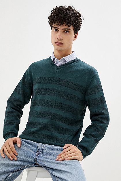 Пуловер в полоску B630545