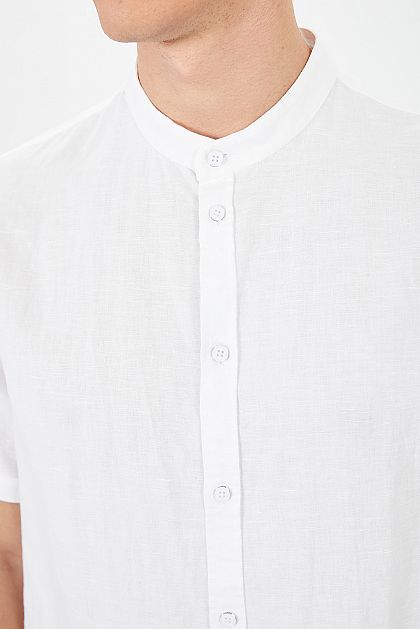 Рубашка из смесового льна Баон Baon B681201