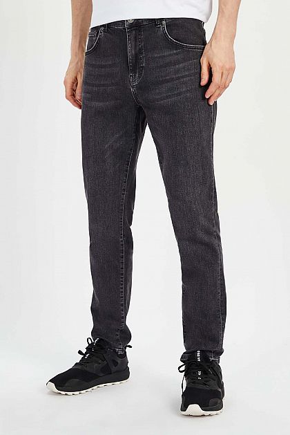 Тёмно-серые джинсы слим B8022011
