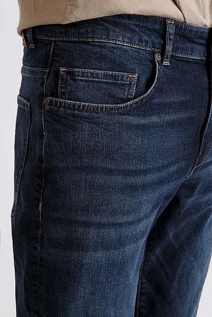 Тёмно-синие джинсы слим B8022012