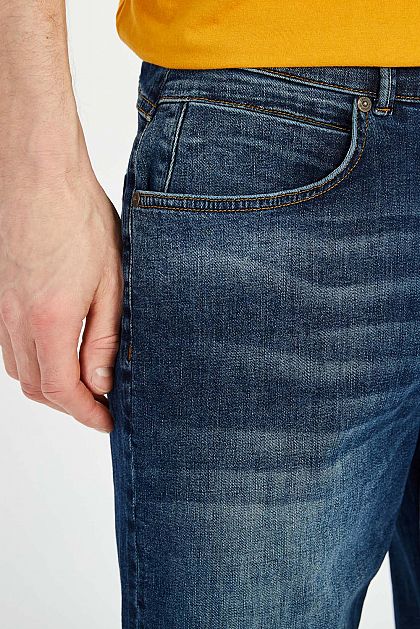 Тёмно-синие джинсовые шорты B8222017