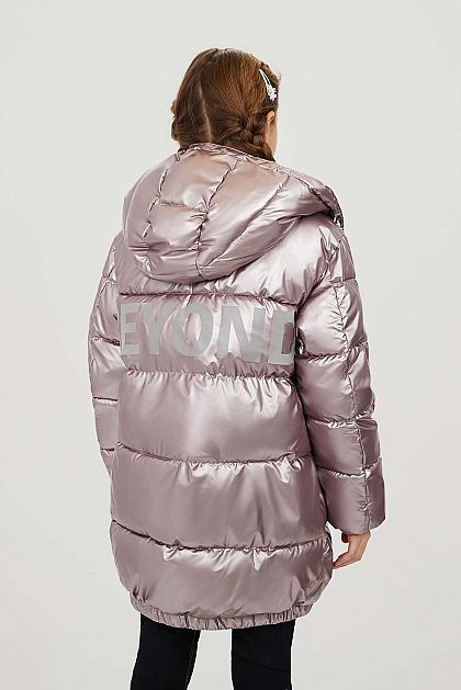 Блестящая куртка (эко пух) для девочки BK041507