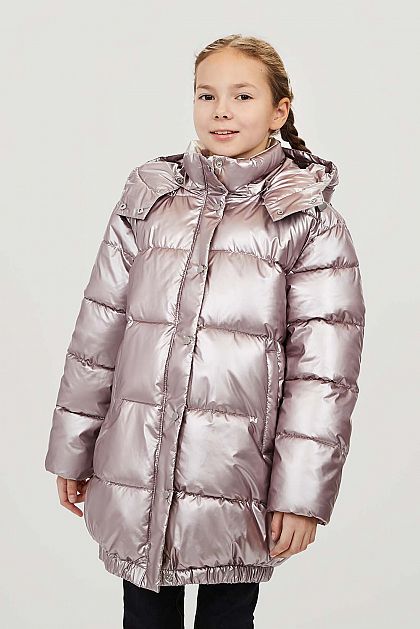 Блестящая куртка (эко пух) для девочки BK041507