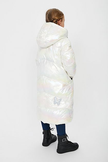 Перламутровое пальто (эко пух) для девочки BK041606
