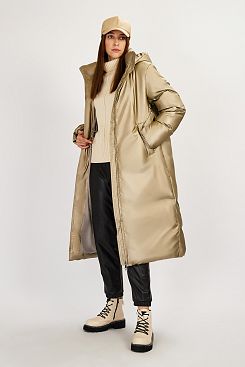 Baon, Блестящее пуховое пальто B001808, MIDDAYFOGMETALLIC