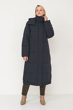 Baon, Пуховое пальто с капюшоном B0223506, BLACK