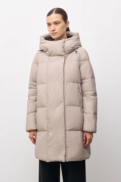 Baon, Пуховое пальто с объёмным капюшоном WHY NOT B0223531, COLDALMOND
