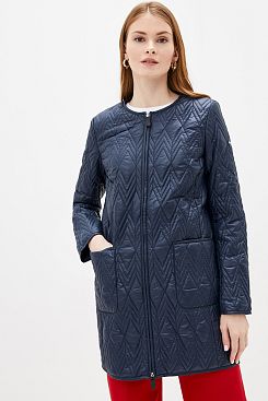 Baon, Удлинённая куртка с мелкой простёжкой B030059, DARKNAVY