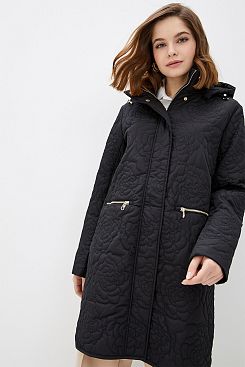 Baon, Стёганое пальто-кокон B030070, BLACK