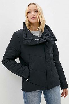 Baon, Куртка с асимметричной застёжкой B031502, BLACK