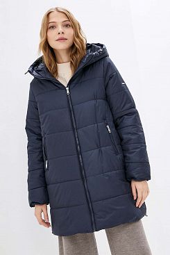 Baon, Базовое пальто с капюшоном B031701, DARKNAVY
