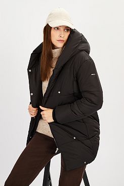 Baon, Куртка-кокон с капюшоном B031823, BLACK