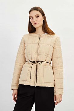 Baon, Куртка с кожаным пояском B0322023, SEMOLINA
