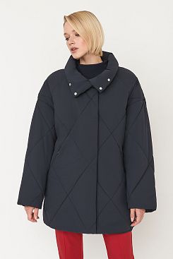 Baon, Куртка оверсайз с крупной простёжкой B0323536, BLACK