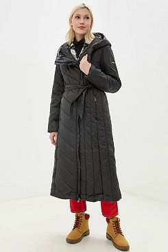 Baon, Куртка с капюшоном на запах B039532, BLACK