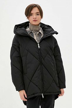 Baon, Стёганая куртка-оверсайз (эко пух)  B041521, BLACK