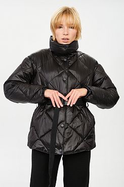 Baon, Куртка с поясом (эко пух)  B041546, BLACK