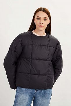 Baon, Куртка с крупной стёжкой B0422003, BLACK