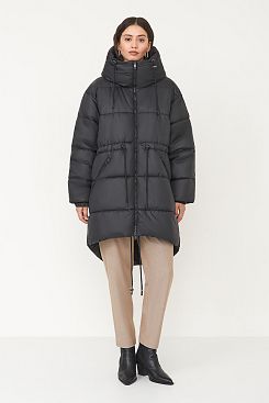 Baon, Удлинённая куртка с экопухом B0423509, BLACK
