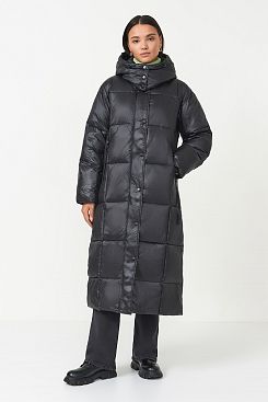 Baon, Пальто с экопухом B0723506, BLACK