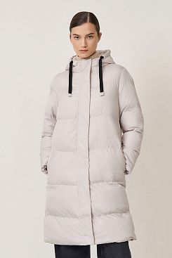 Baon, Утеплённое экопухом пальто с капюшоном B0723507, OSTRICH