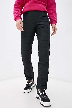 Baon, Утеплённые брюки с эластичным поясом B091501, BLACK
