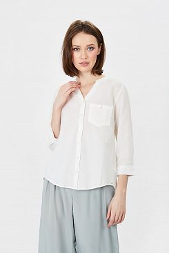 Baon, Рубашка из фактурной ткани B171034, WHITE