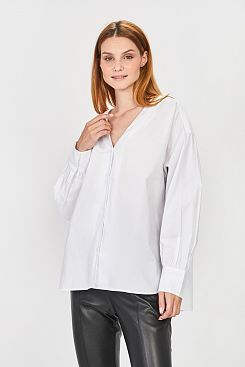 Baon, Рубашка с пышными рукавами B171512, WHITE