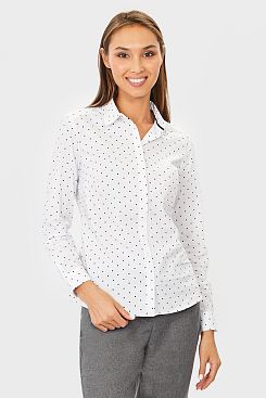 Baon, Базовая рубашка polka dot  B171702, WHITEPRINTED