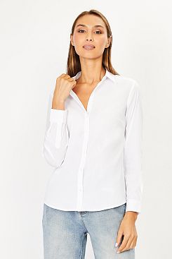Baon, Базовая белая рубашка  B171703, WHITE