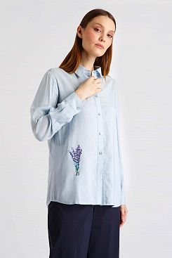 Baon, Льняная рубашка с вышивкой 