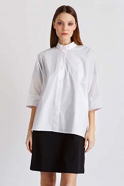 Baon, Широкая рубашка из хлопка B1722036, WHITE