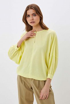 Baon, Свободная блуза со льном B1722037, LIGHTBANANA