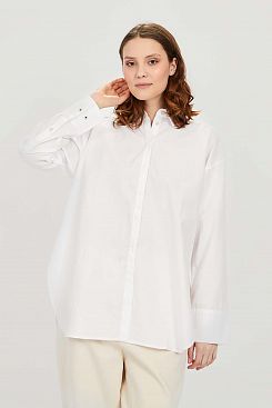 Baon, Удлинённая белая рубашка B1722039, WHITE