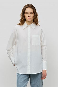 Baon, Хлопковая удлиненная блузка прямого кроя B1723035, COLDMILK