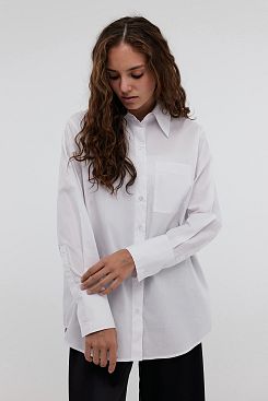 Baon, Рубашка с накладным карманом B1723516, WHITE