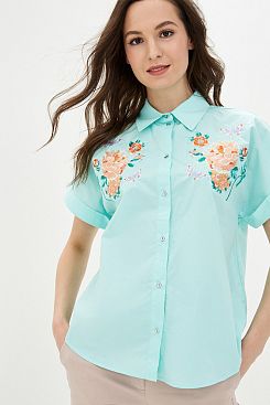 Baon, Рубашка с вышитыми цветами B190005, ARCTIQUE
