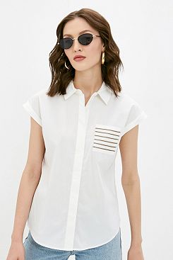 Baon, Рубашка с бусинами B191019, WHITE