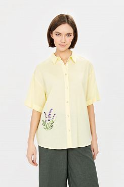 Baon, Рубашка с вышивкой B191030, LIGHTYELLOW