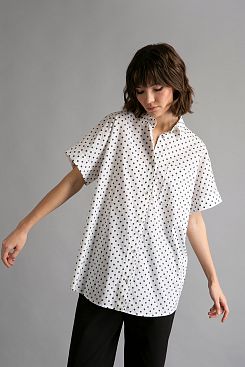 Baon, Рубашка из хлопка с орнаментом B1922007, WHITEPRINTED