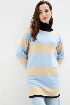 Baon, Длинный свитер в полоску B229524, ANGELBLUEBEIGE