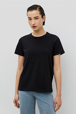 Baon, Базовая футболка с O-вырезом B231204, BLACK
