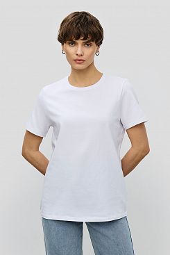 Baon, Базовая футболка с O-вырезом B231204, WHITE
