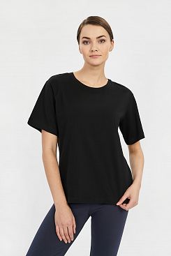 Baon, Базовая футболка-оверсайз B231206, BLACK