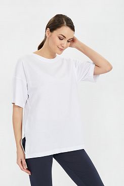 Baon, Базовая футболка-оверсайз с разрезами B231207, WHITE