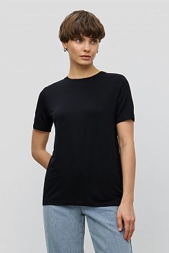 Baon, Базовая футболка из вискозы B2322212, BLACK
